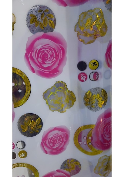 Gül Başlı Desenli Masa Örtüsü 80 Cm X 150 Cm
