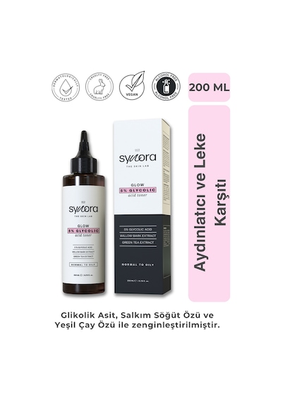 Synora Aydınlatıcı ve Leke Karşıtı Glikolik Asit Tonik 200 ML
