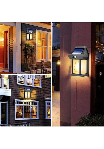 Hareket Sensörlü Güneş Enerjili Bahçe Led Ampul Su Geçirmez 3 Mod
