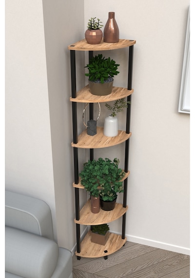 Flora 6 Raflı Moblen Çiçeklik Saksılık Balkon Bahçe Dekor Raf Stand-atlantik Çam Atlantik Çam