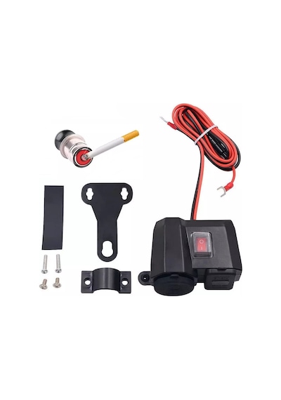 Motosiklet Usb Şarj Voltmetre Çakmaklık