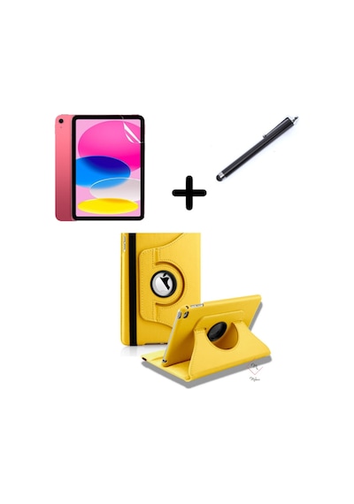Apple Uyumlu iPad 2 3 4 Kılıf Dönen Tablet Kilifi Ekran Koruyucu+Kalem