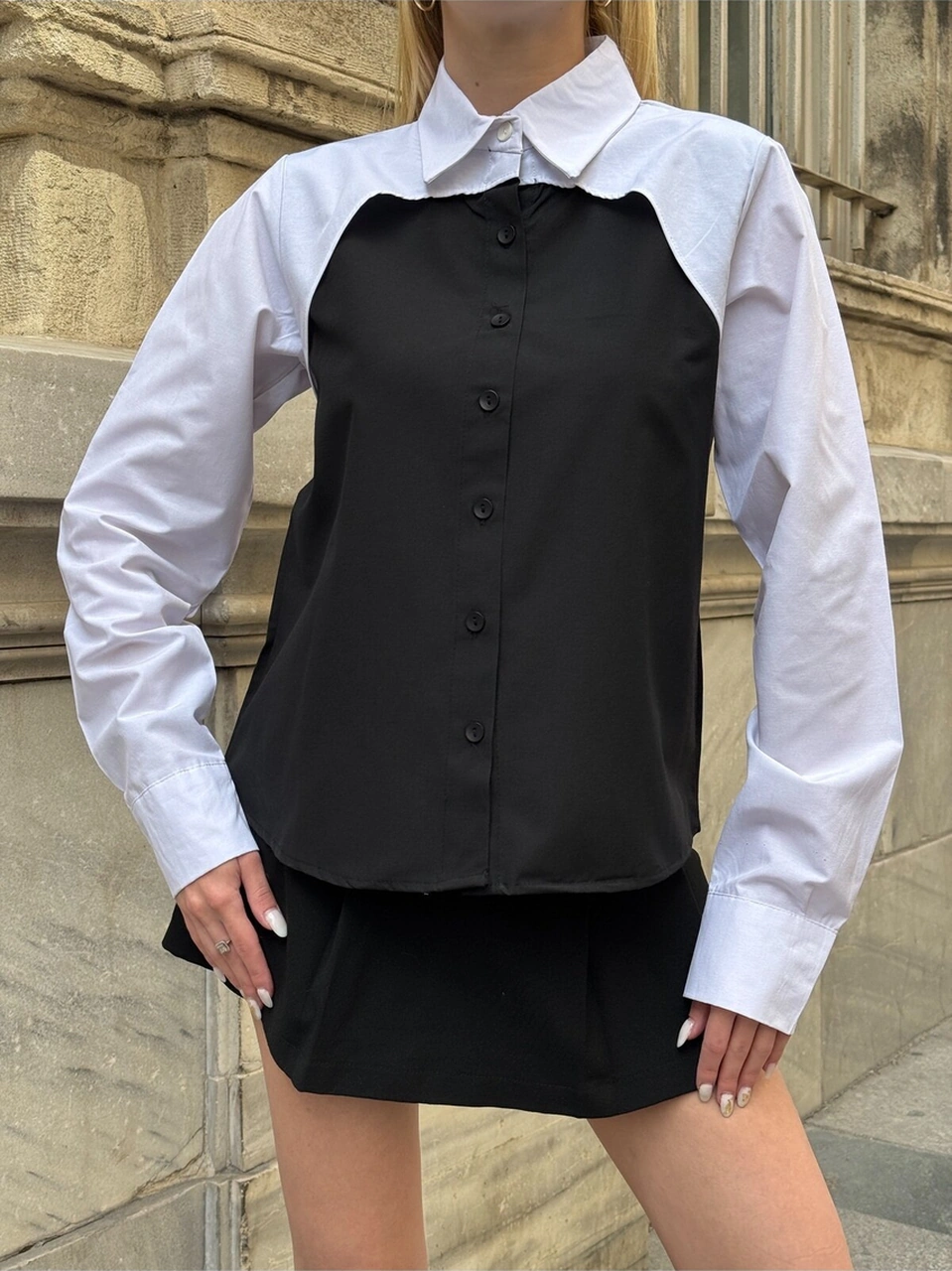 Mamayaga Kadın Tasarım Design İki Parça Şık Curve Tesettüre Uygun Büyük Beden %100 Cotton Uzun Kol Gömlek Siyah Mamayaga Kadın Tasarım Design İki Parça Şık Curve Tesettüre Uygun Büyük Beden %100 Cotton Uzun Kol Gömlek Siyah