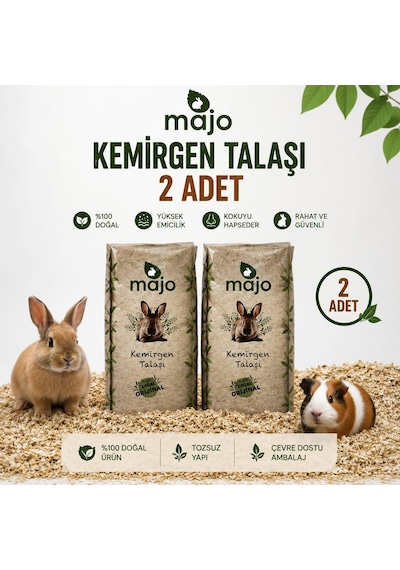 Majo Tavşan, Ginepig, Hamster Için Çam Talaşı 15 Litre 2 Adet