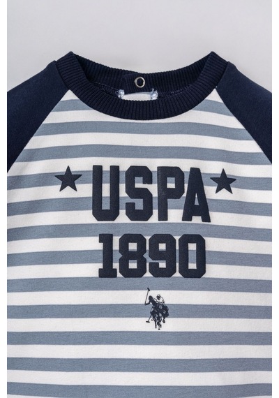 U.S. Polo Assn. Erkek Bebek Stripes Yeşil Uzun Kol Pijama Takım Usb3164-c-v2 Usb3164-c-v2