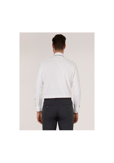 Pierre Cardin Regular Fit Uzun Kollu Klasik Erkek Gömlek Beyaz