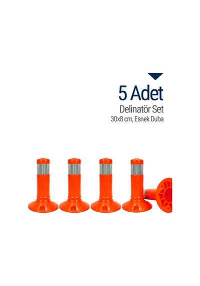 5'li Delinatör Set 30 x 8 CM. Esnek Duba