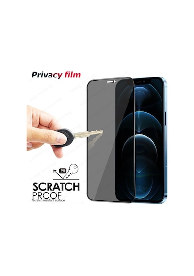 Samsung Galaxy M22 Hayalet Ekran Koruyucu 5d Privacy Kırılmaz Zırh Tam Kaplama Cam