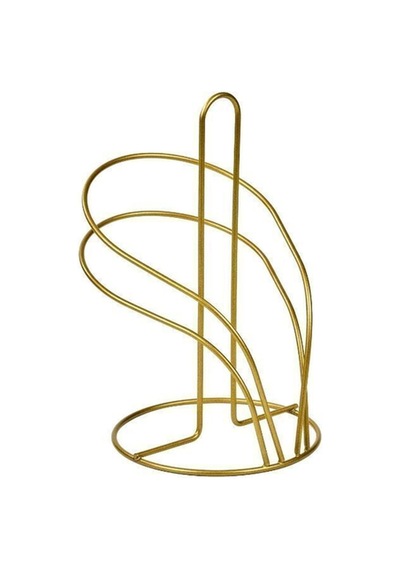 Edora Home Gold Kuğu Kağıt Rulo Havluluk, Dik Dekoratif Havlu Peçetelik - Metal Paslanmaz Gold