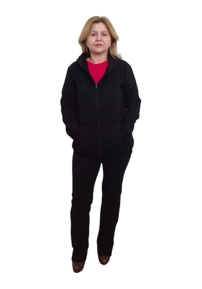 Siyah Kapüşonlu Unisex Sweat Hırka 001