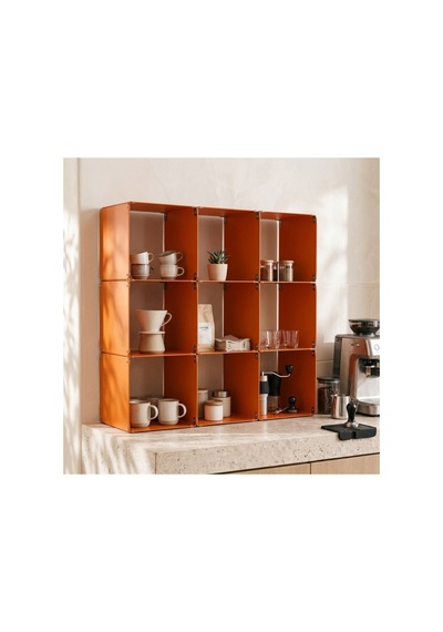 Node 9'lu Modüler Metal Açık Raf Ünitesi Çok Amaçlı Küp Kitaplık 50x50 Cm Turuncu - 944249484 Turuncu Node 9'lu Modüler Metal Açık Raf Ünitesi Çok Amaçlı Küp Kitaplık 50x50 Cm Turuncu - 944249484 Turuncu