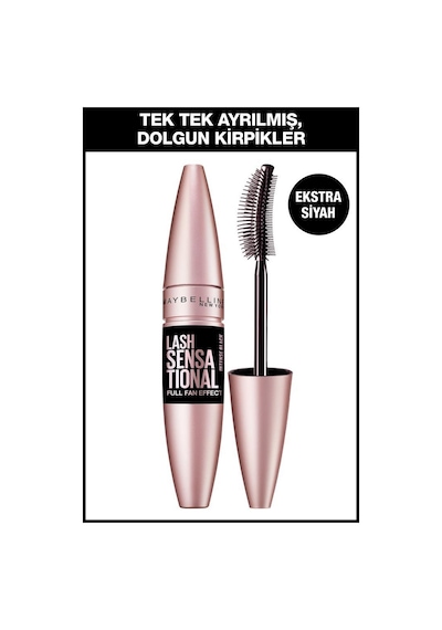 Maybelline New York Lash Sensational Yelpaze Etkili Maskara Ekstra Siyah + Garnier Micellar Makyaj Temizleme Suyu 100 ML
