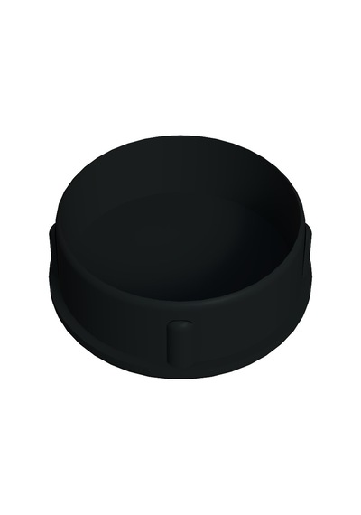 Cateksss 76 Mm Düz İç Profil Tapası 1.2 Mm Siyah - 58 Li Paket
