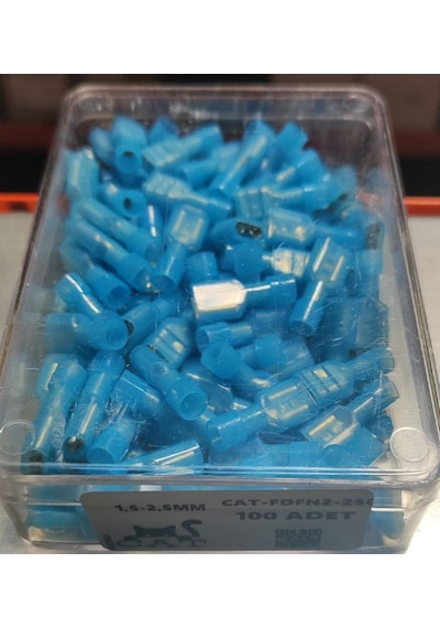 Cat Fdfn2 ,6.5mm/2.5mm² 100-adet İzoleli Faston Jak