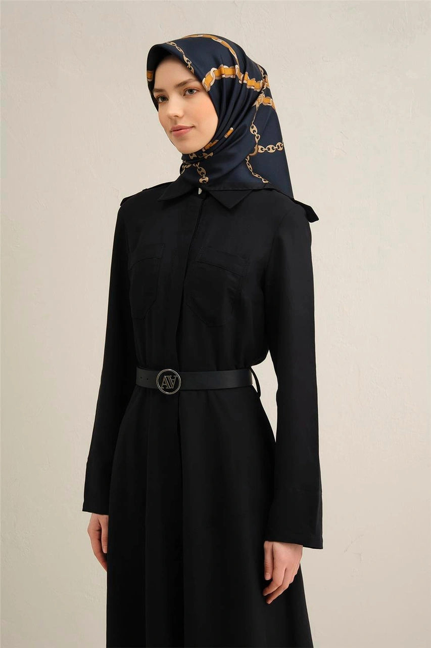 Armine Klasik Desenli Saf İpek Twill Eşarp 9346d 52 Laciver