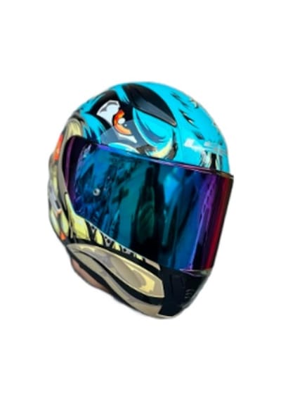 Ls2 Rapİd 2 Gökkuşağı Vizör Kask Mor Neo Mavi