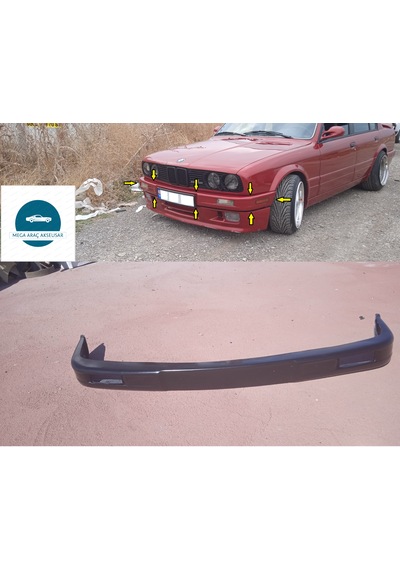 Bmw E30 Ön Tampon Üst Kısmı Boyasız Ham Siyah Fiberclass