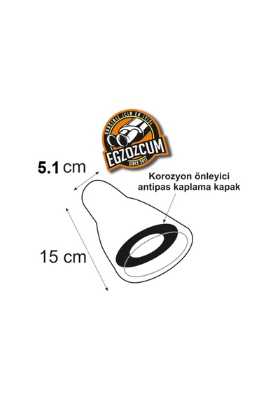 51 Mm. Antipas İç Kaplamalı Oval Rüzgar Sesli Sök/tak Vidalı Nikelaj Egzoz Eksoz Ucu