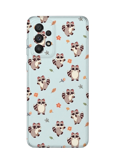 Samsung Galaxy M52 Uyumlu Baskılı Şeffaf Telefon Kılıfı Koleksiyon: Cute Animals 9