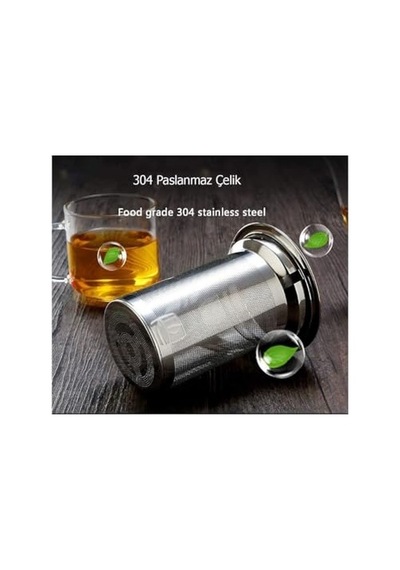 700 Ml Süzgeçli Cam Çaydanlık Üstü Demlik Kırmızı Diğer