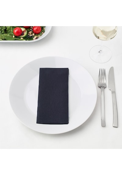 Ikea Mottaga Peçete Siyah 38 x 38 CM