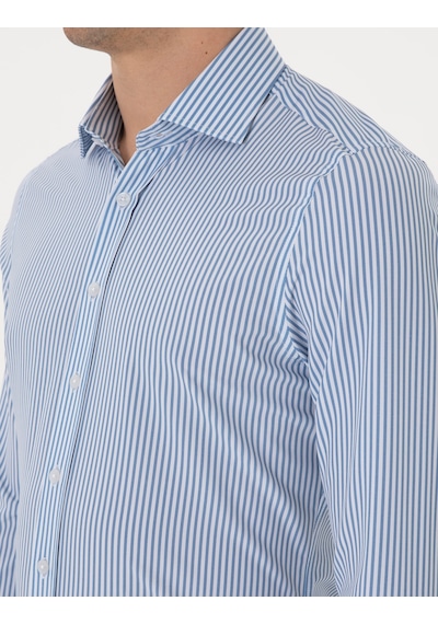 Pierre Cardin Erkek Mavi Gömlek Desenli 50303897-vr036 Mavi