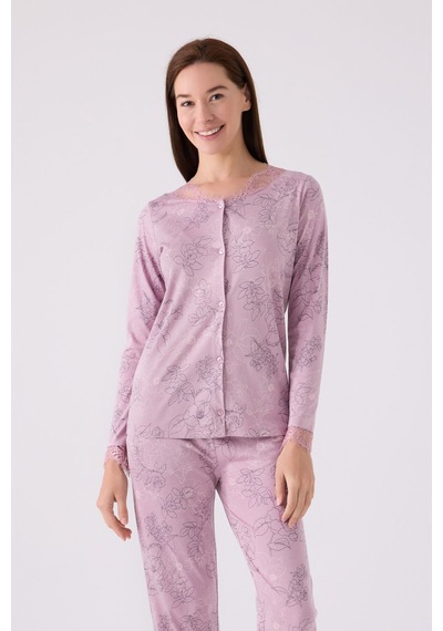 Pierre Cardin Kadın Mor Pijama Takımı Pc8874-s-v1 Mor