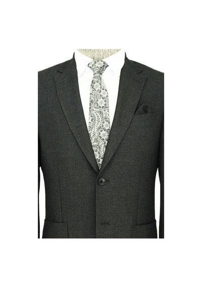 Wessi Kendinden Desenli Slim Fit Sivri Yaka Antrasit Erkek Ceket 001 Wessi Kendinden Desenli Slim Fit Sivri Yaka Antrasit Erkek Ceket 001