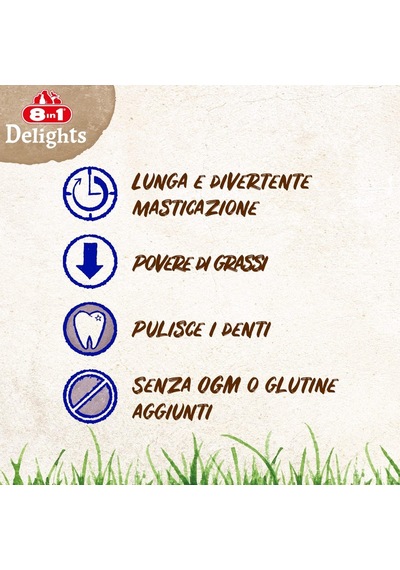 8in1 Delights Beef Twisted Sticks Burgu Çubuklar 10'lu, 55 Gr Köpek Ödülü