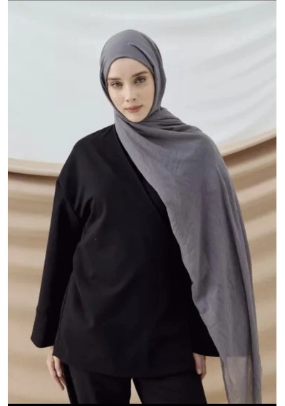 Aminenesil Modakaşmir Aya Şal Koyu Gri Renk