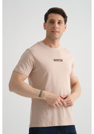 Shooter Sportwear Shooter Erkek T-shirt Minimal Baskılı Pamuklu Kumaş Standart Kalıp Taş Shooter Sportwear Shooter Erkek T-shirt Minimal Baskılı Pamuklu Kumaş Standart Kalıp Taş