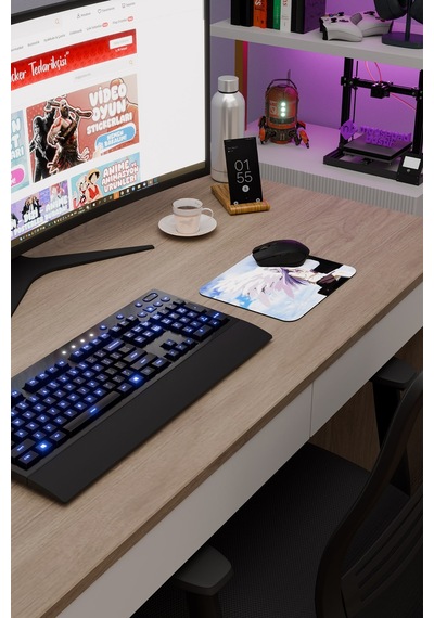 Angel Beat S Anime V1 - 22x18 Gaming Kauçuk Kaymaz Taban Mouse Pad Fare Altlığı