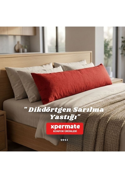 Xpermate Sarılma Yastığı, Bacak Arası Yastığı Dikdörtgen Kırmızı