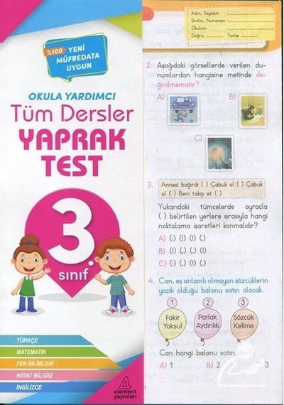 Mercankitap-3. Sınıf Tüm Dersler Yaprak Test Okula Yardımcı / Komisyon