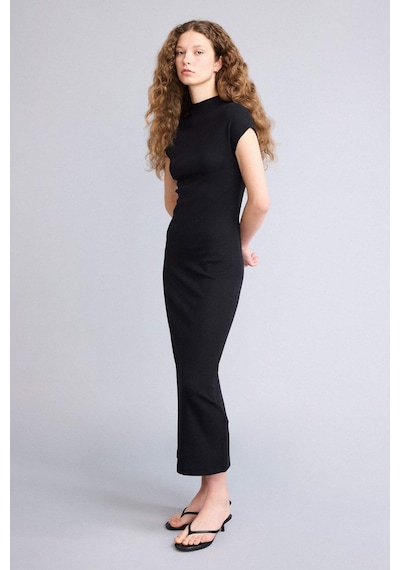 Defacto Bodycon Vücudu Saran Modal Maxi Elbise H0862ax26spbk81 Siyah-bk81