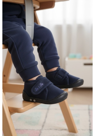 Ayakmod Lacivert Süet Cırtlı Bebek Panduf Ba&ba 058989 B Lacivert
