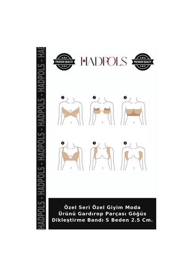 Hadpols Özel Seri Özel Giyim Moda Ürünü Gardırop Parçası Göğüs Dikleştirme Bandı S Beden 2.5 Cm. Açık Bej