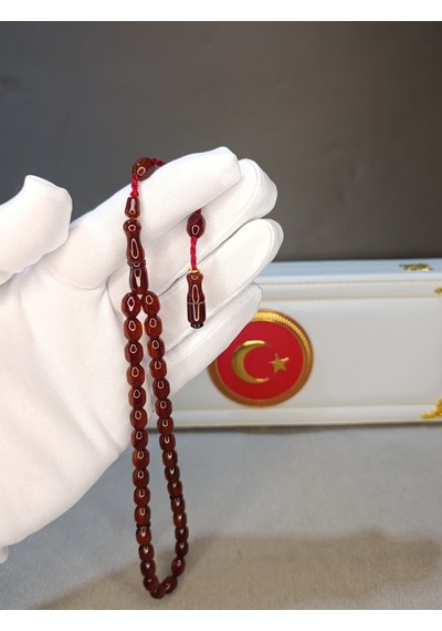 Sıkma Kehribar Tesbih Sistemli Püskül Usta Yapımı