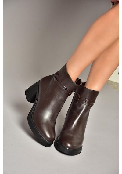 Fox Shoes T555451403 Kahverengi Hakiki Deri Kalın Topuklu Kadın Bot Kahverengi-hakiki Deri Kahverengi Fox Shoes T555451403 Kahverengi Hakiki Deri Kalın Topuklu Kadın Bot Kahverengi-hakiki Deri Kahverengi