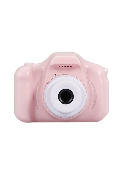 X2 Çocuklar İçin 32gb Hafıza Kartlı Renkli Ekranlı Mini Fotoğraf Makinesi - Pembe