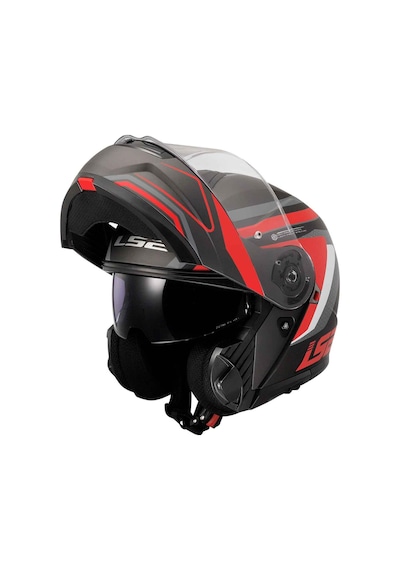 Ls2 Strobe 2 Phantom Çene Açılır Kask Gri - Kırmızı