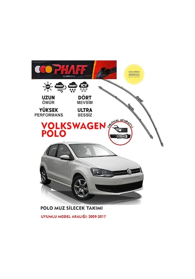 Volswagen Polo Ön Cam Muz Silecek Takımı 2010 Model Araca Özel Aparat