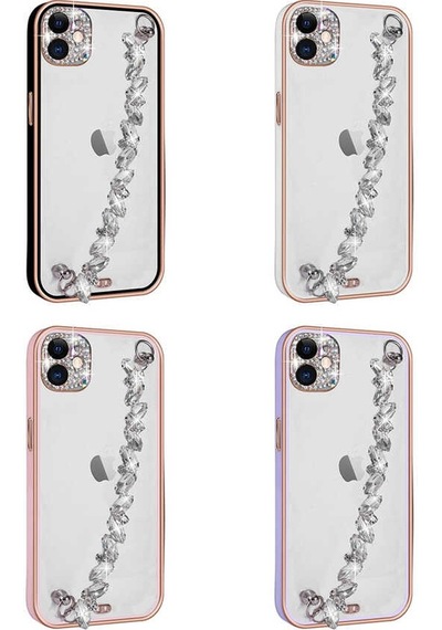 Apple Uyumlu iPhone 11 Taş Süslemeli Kamera Korumalı El Tutamaçlı Zore Blazer Kapak
