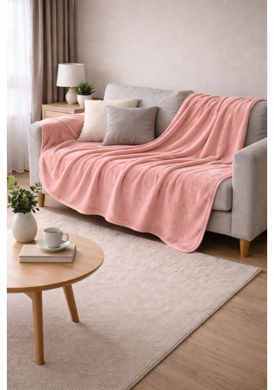 Evoria Wellsoft Peluş Tek Kişilik Tv Battaniyesi 150x200cm Pudra
