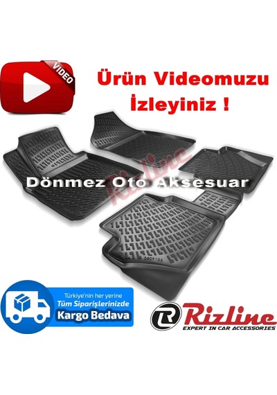Ford Fiesta 3D Paspas Havuzlu Siyah Hb 2009-2017 Arası Rizline N11.22189