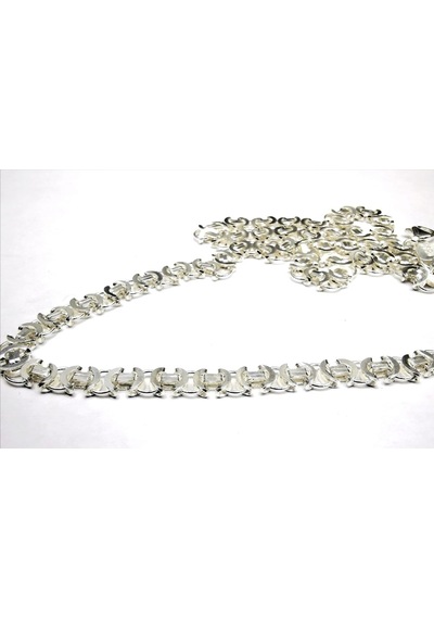 Omar Silver Erkek Euro 5,5 Mm Beyaz Gümüş Kolye Zincir