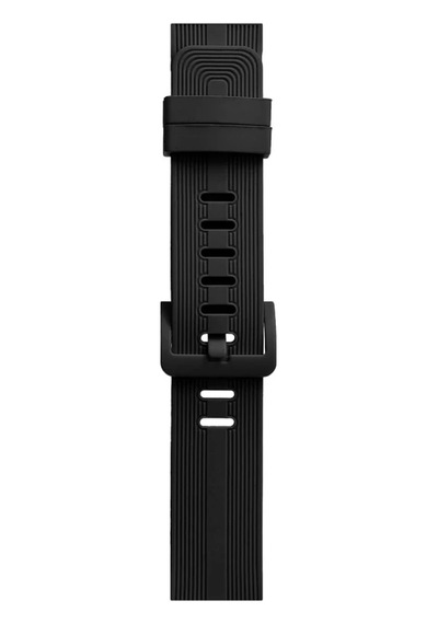 Apple Watch 38mm Uyumlu Kr408 Çizgili Silikon Kordon - Siyah
