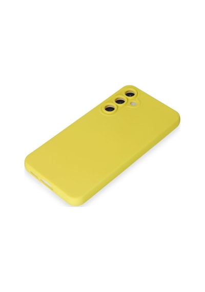 Samsung Galaxy Uyumlu S24 Kılıf Nano İçi Kadife Silikon - Sarı Bz8683140699765