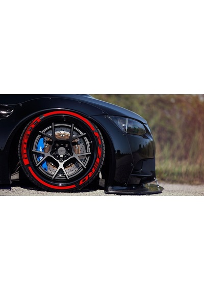 Lastik Yazısı Pirelli P Zero + Kuyruk Kırmızı 1.Kalite Solmaz