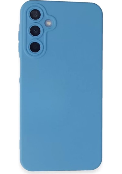 Newface Samsung Galaxy A55 5g Kılıf Nano İçi Kadife Silikon - Mavi